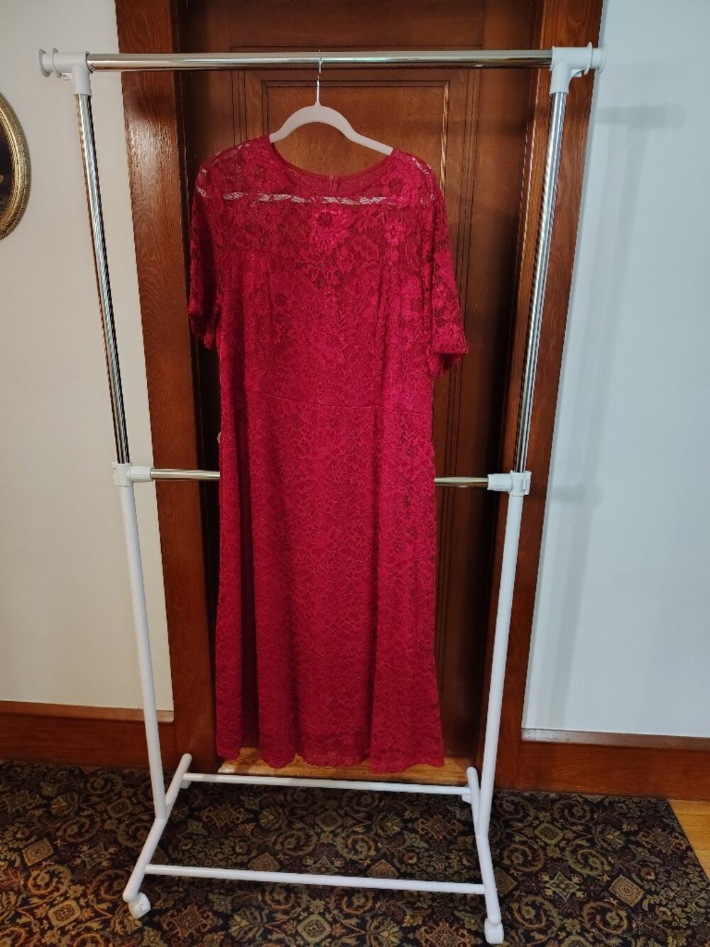 Plus size lace dress with stretch
